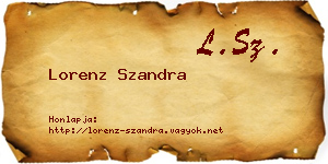 Lorenz Szandra névjegykártya
